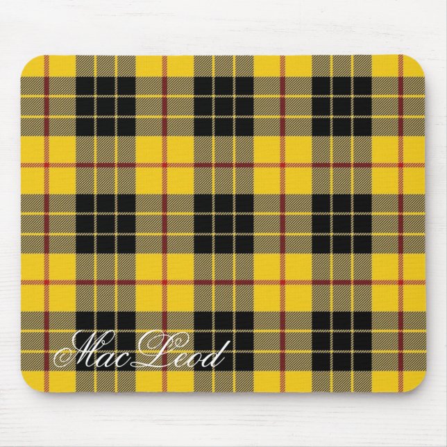 Majestic Scottish Clan MacLeod of Lewis Tartan Mouse Pad (Front)