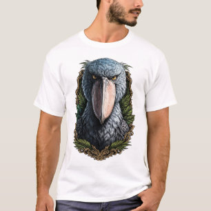 Majestic Shoebill Stork Portrait Vintage Bird T-Shirt