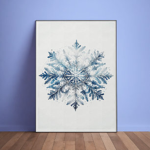 Majestic Snowflake Poster