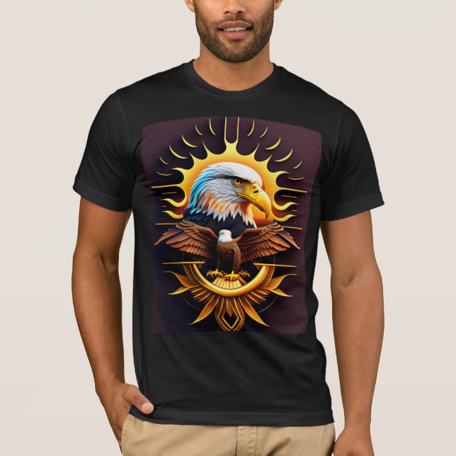 "Majestic Soar" eagle t-shirt design. (Front)