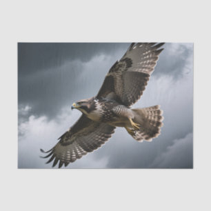 Majestic Soaring Hawk Storm Clouds Tissue Paper