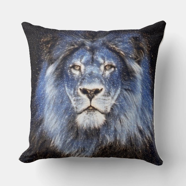 Majestic Sparkle Lion Cushion (Front)