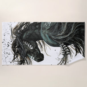 Majestic Spirit Horse Beach By Bihrle Towel