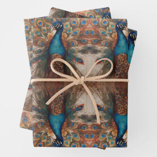 Majestic Splendour The Boho Peacock Wrapping Paper