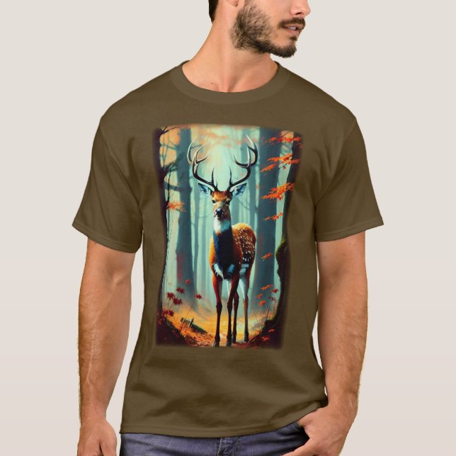 Majestic Stag Amidst Autumn Splendour #3 T-Shirt (Front)