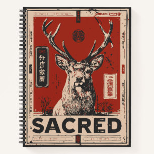 Majestic Stag Antlers Sacred Wildlife Design Notebook