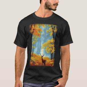 Majestic Stag in Autumn Forest #2 T-Shirt