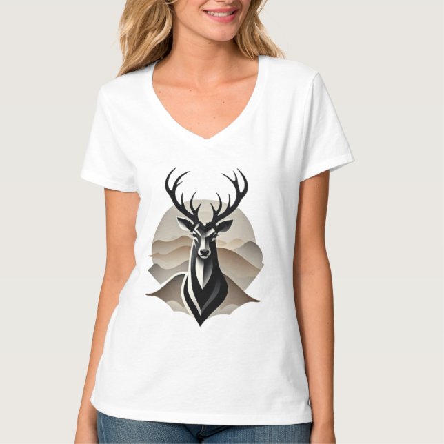 Majestic Stag – Wilderness Spirit T-Shirt (Front)
