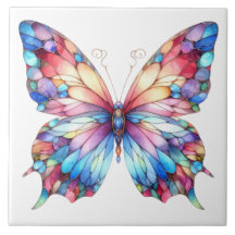 Majestic Stained Glass Butterfly Radiance