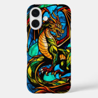 Majestic Stained Glass Dragon Mythical Masterpiece
