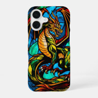 Majestic Stained Glass Dragon Mythical Masterpiece