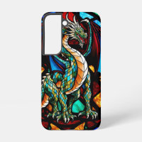 Majestic Stained Glass Dragon Mythical Masterpiece