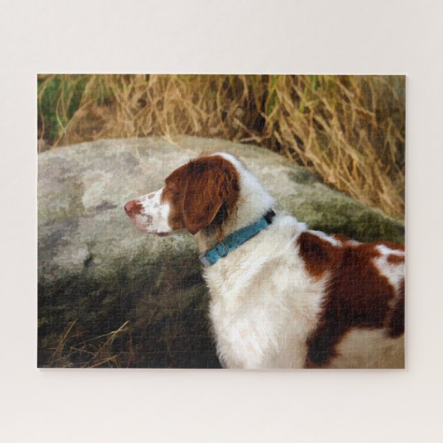 Majestic Stance: Copper the Brittany Spaniel Jigsaw Puzzle (Horizontal)