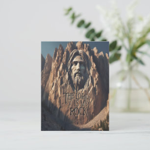 Majestic Statue of Jesus: The Lord Is My Rock Postcard