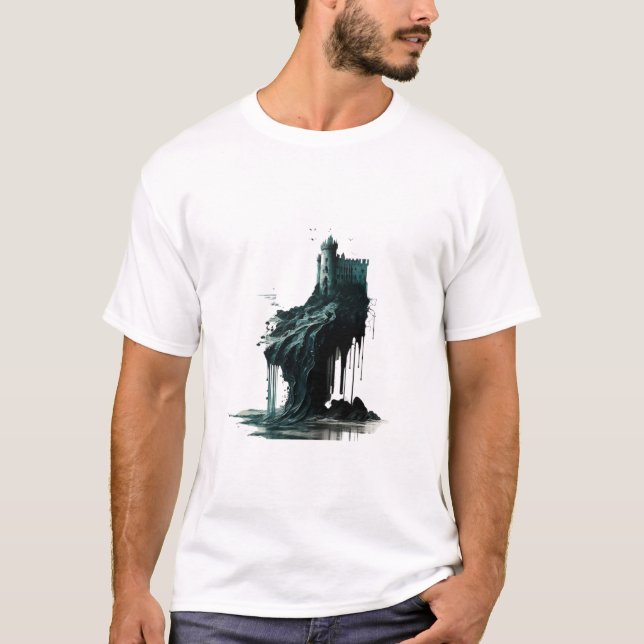 Majestic Stronghold: Mediaeval Castle T-Shirt (Front)