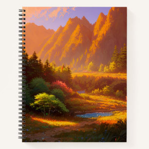 Majestic Sunset in the Green Valley Notebook