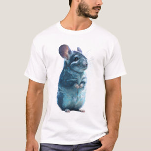 Majestic Teal Fur Chinchilla Portrait Men T-Shirt