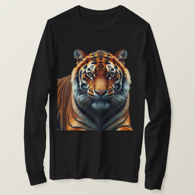Majestic Tiger Basic Long Sleeve  T-Shirt (Design Front)