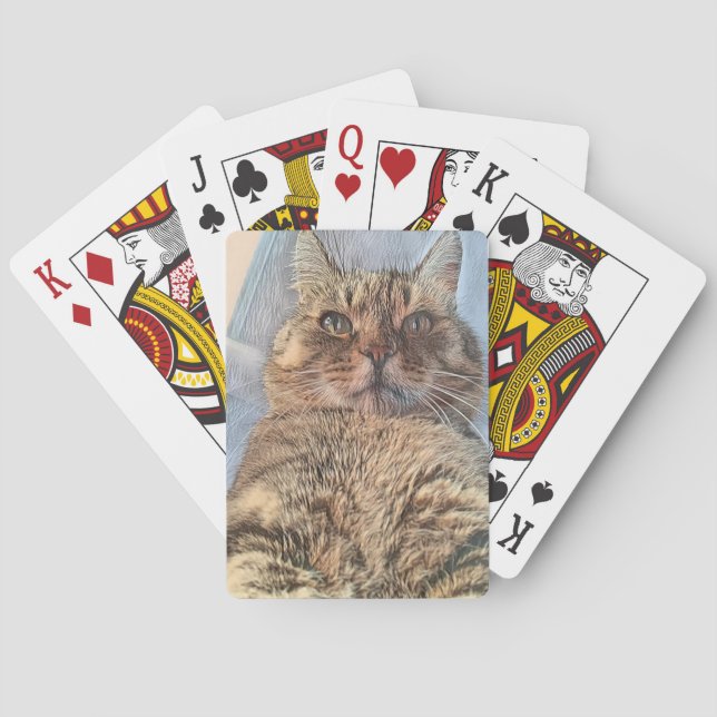 Majestic Tiger Cat  Playing Cards (Back)