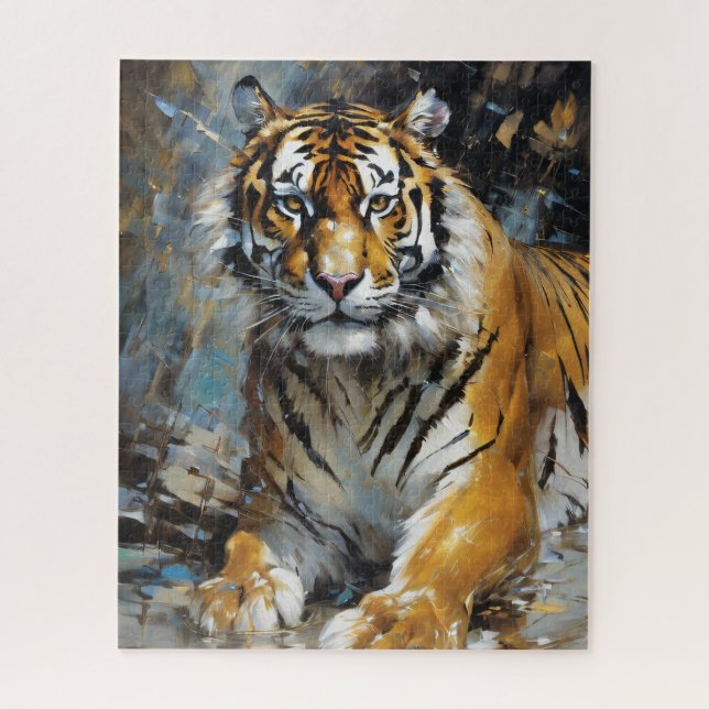 Majestic tiger painting jigsaw puzzle (Vertical)