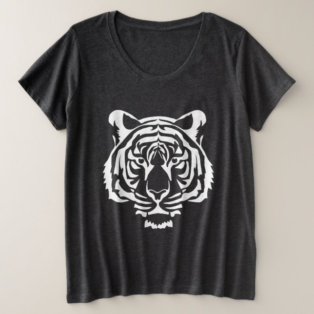 Majestic Tiger Plus Size T-Shirt (Design Front)