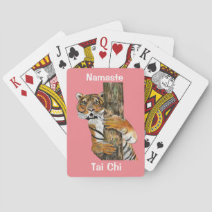 Majestic Tiger Portrait Art Print Playing Cards