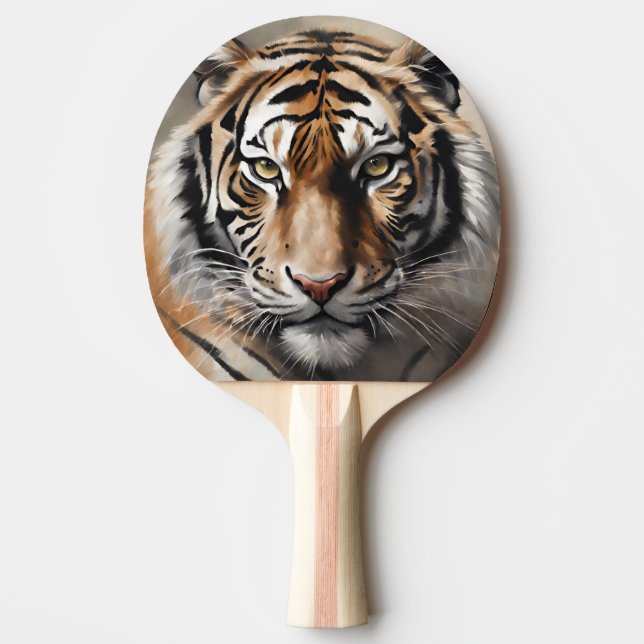 Majestic Tiger Portrait Ping Pong Paddle (Front)