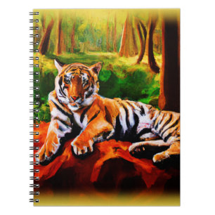"Majestic Tiger Resting in The Wild". Buy Now Notebook