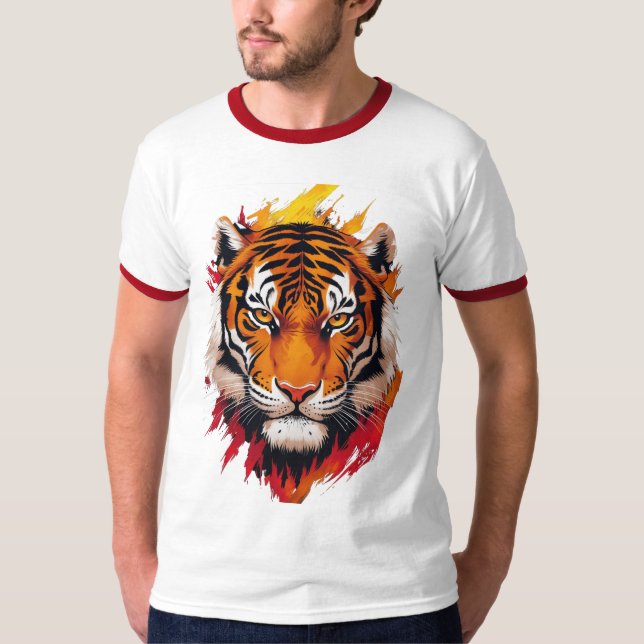 Majestic tiger- symbol of power,courage & strength T-Shirt (Front)