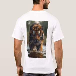 Majestic Tiger Walking Through Water T-Shirt