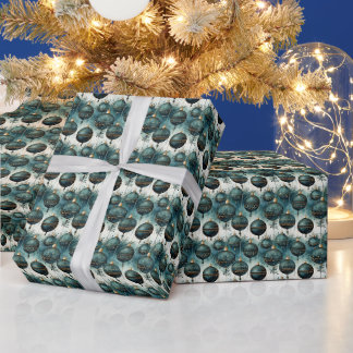 Majestic Tranquillity: Green and Gold Wrapping Paper