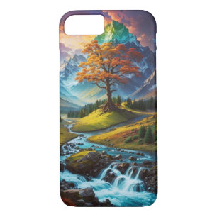Majestic Tree, Colourful Mountains, and River  Case-Mate iPhone Case