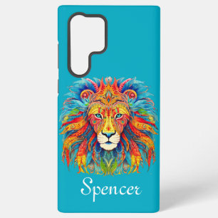 Majestic Tribal Lion with Custom Name Samsung Galaxy Case
