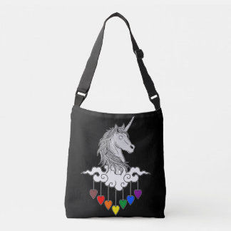 Majestic Unicorn Illustration Art Crossbody Bag