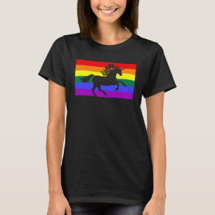 Majestic Unicorn Love Party LGBTQ Gay Pride Flag T-Shirt