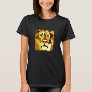 Majestic Vector Lion Head with Cool Artwork T-Shirt