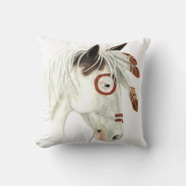 Majestic War Pony by Bihrle Cushion (Front)
