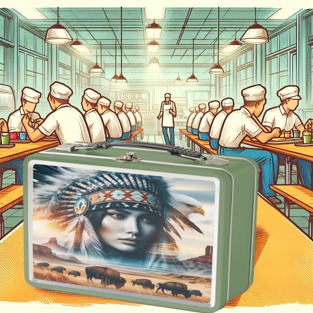 Majestic Warrior Sunset  Metal Lunch Box (Creator Uploaded)