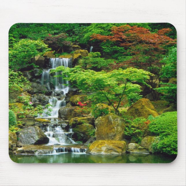 Majestic Water Fallwater fall" Mouse Pad (Front)