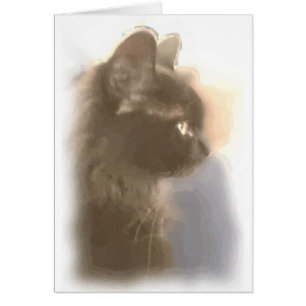 Majestic watercolor black cat