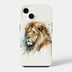 Majestic Watercolor Lion Phone Case
