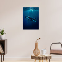 Majestic Whale in the Deep Blue Sea
