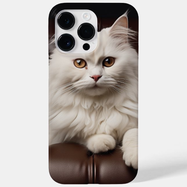 Majestic white cat Case-Mate iPhone case (Back)
