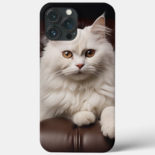 Majestic white cat Case-Mate iPhone case (Back)