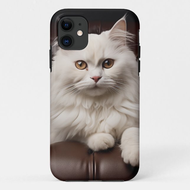 Majestic white cat Case-Mate iPhone case (Back)