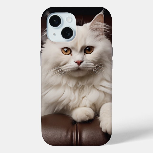 Majestic white cat Case-Mate iPhone case (Back)
