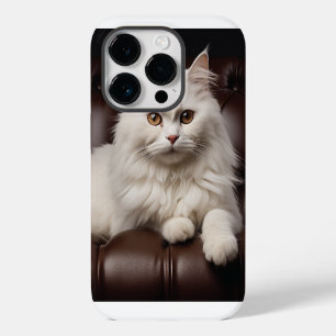 Majestic white cat Case-Mate iPhone 14 pro case