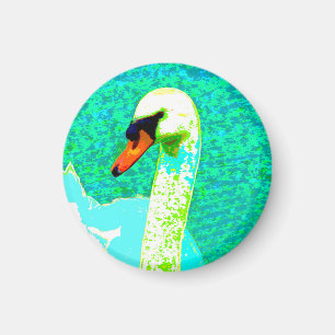 Majestic White Swan Head  v Magnet