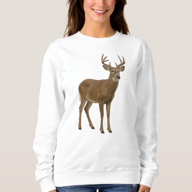 MAJESTIC WHITE-TAILED DEER. SAMER BRASIL SWEATSHIRT (Front)