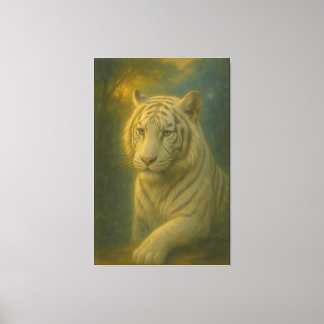 Majestic White Tiger – Fine Art Canvas Print (Front)